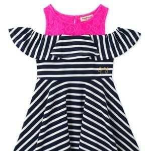 NWT Juicy Couture Girls' Casual Dress Navy 12